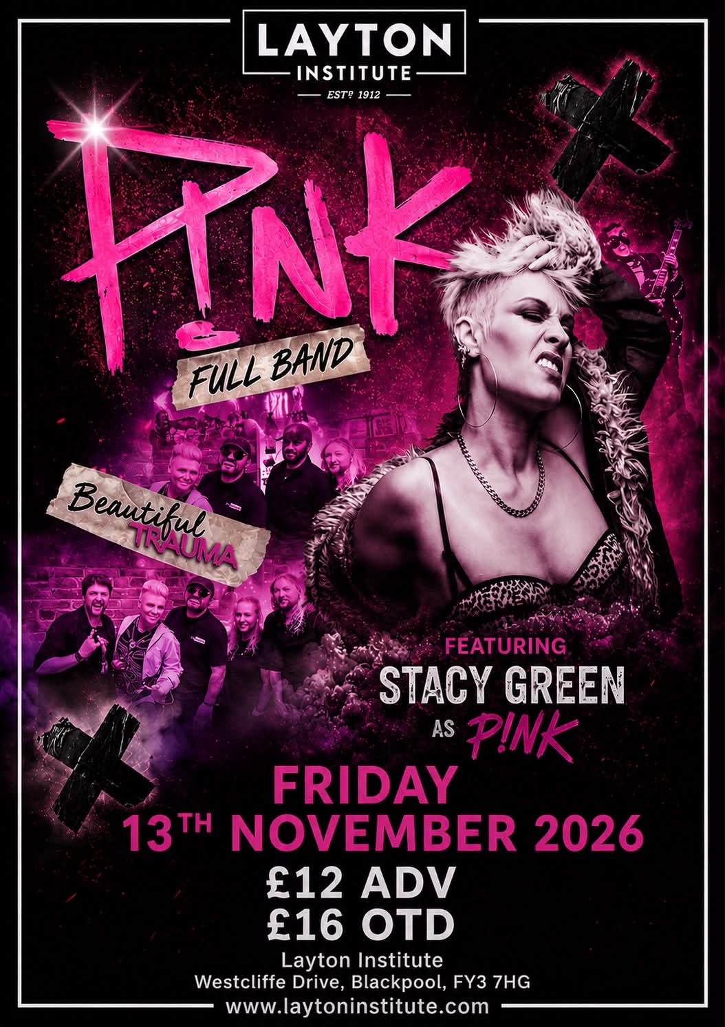 P!NK TRIBUTE AN FULL BAND - 13TH NOV 2026